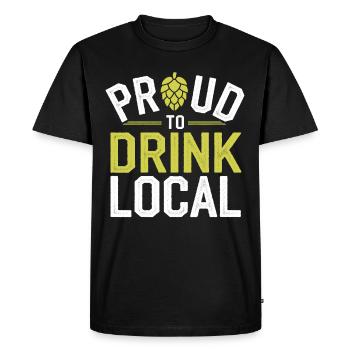 Amateur de bière artisanale, fan de brasserie locale - T-shirt Premium bio Homme - noir - Devant - Nico (187cm)