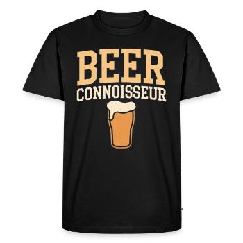 Amateur de bière artisanale, fan de brasserie locale - T-shirt Premium bio Homme - noir - Devant - Nico (187cm)