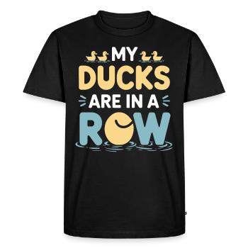 propriétaires de canards domestiques, amoureux des canards, - T-shirt Premium bio Homme - noir - Devant - Nico (187cm)