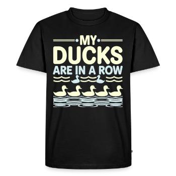propriétaires de canards domestiques, amoureux des canards, - T-shirt Premium bio Homme - noir - Devant - Nico (187cm)