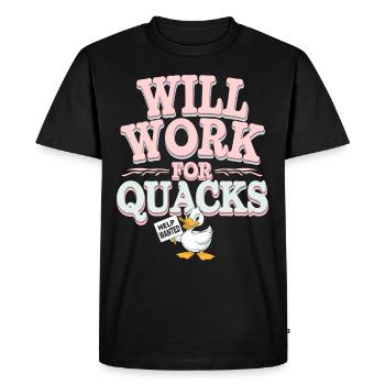 propriétaires de canards domestiques, amoureux des canards, - T-shirt Premium bio Homme - noir - Devant - Nico (187cm)