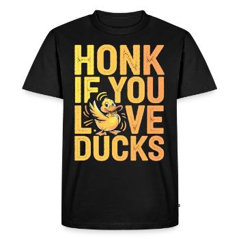 propriétaires de canards domestiques, amoureux des canards, - T-shirt Premium bio Homme - noir - Devant - Nico (187cm)