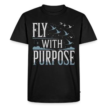 Amoureux de la migration des oiseaux Oiseaux migrateurs - T-shirt Premium bio Homme - noir - Devant - Nico (187cm)