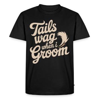 Passionné de soins pour chiens Soins et soins pour chiens - T-shirt Premium bio Homme - noir - Devant - Nico (187cm)