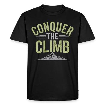 Running trails for trail running enthusiasts - Men's Premium Organic T-Shirt - black - Front - Nico (187cm)