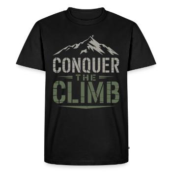 Running trails for trail running enthusiasts - Men's Premium Organic T-Shirt - black - Front - Nico (187cm)