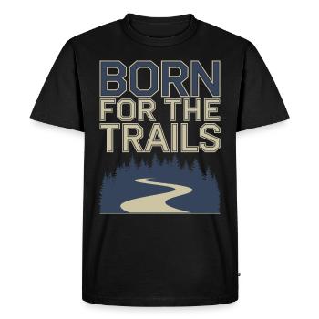 Running trails for trail running enthusiasts - Men's Premium Organic T-Shirt - black - Front - Nico (187cm)