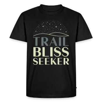 Running trails for trail running enthusiasts - Men's Premium Organic T-Shirt - black - Front - Nico (187cm)