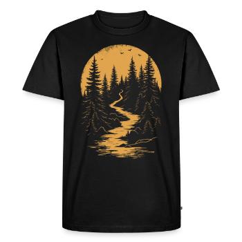 Running trails for trail running enthusiasts - Men's Premium Organic T-Shirt - black - Front - Nico (187cm)