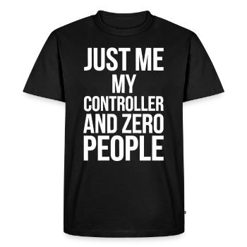 Introverted Gamer Declarer Calm - Men's Premium Organic T-Shirt - black - Front - Nico (187cm)