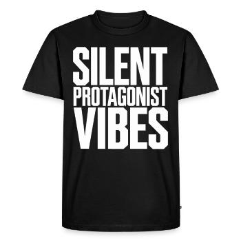Introverted Gamer Declarer Calm - Men's Premium Organic T-Shirt - black - Front - Nico (187cm)