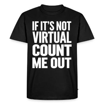 Introverted Gamer Declarer Calm - Men's Premium Organic T-Shirt - black - Front - Nico (187cm)