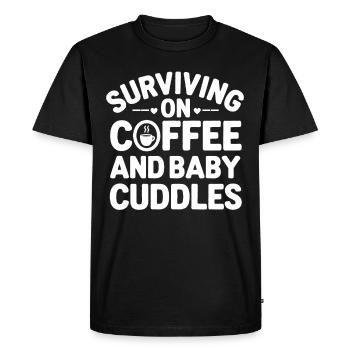 Humour parental Les nouveaux pères ont pour la première fois - T-shirt Premium bio Homme - noir - Devant - Nico (187cm)
