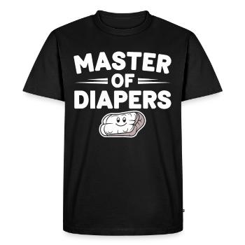 Humour parental Les nouveaux pères ont pour la première fois - T-shirt Premium bio Homme - noir - Devant - Nico (187cm)