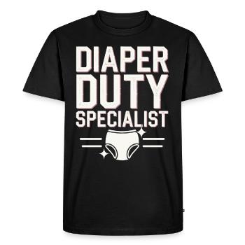 Humour parental Les nouveaux pères ont pour la première fois - T-shirt Premium bio Homme - noir - Devant - Nico (187cm)