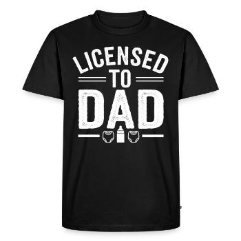 Humour parental Les nouveaux pères ont pour la première fois - T-shirt Premium bio Homme - noir - Devant - Nico (187cm)