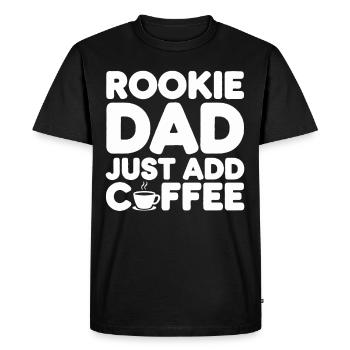 Humour parental Les nouveaux pères ont pour la première fois - T-shirt Premium bio Homme - noir - Devant - Nico (187cm)