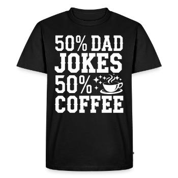 Humour parental Les nouveaux pères ont pour la première fois - T-shirt Premium bio Homme - noir - Devant - Nico (187cm)