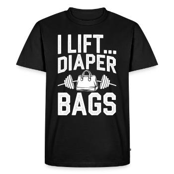 Humour parental Les nouveaux pères ont pour la première fois - T-shirt Premium bio Homme - noir - Devant - Nico (187cm)