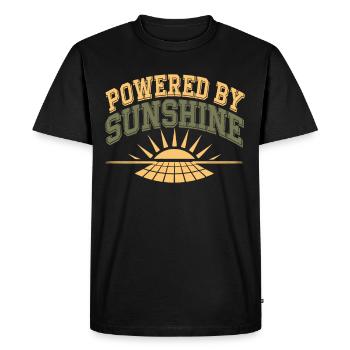 Énergie solaire Énergie renouvelable Mode de vie durable - T-shirt Premium bio Homme - noir - Devant - Nico (187cm)