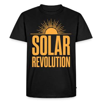 Énergie solaire Énergie renouvelable Mode de vie durable - T-shirt Premium bio Homme - noir - Devant - Nico (187cm)