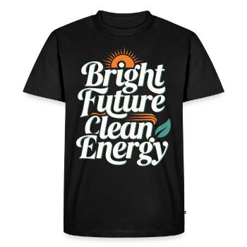 Énergie solaire Énergie renouvelable Mode de vie durable - T-shirt Premium bio Homme - noir - Devant - Nico (187cm)