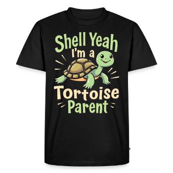 Turtle care for owners of - Men's Premium Organic T-Shirt - black - Front - Nico (187cm)