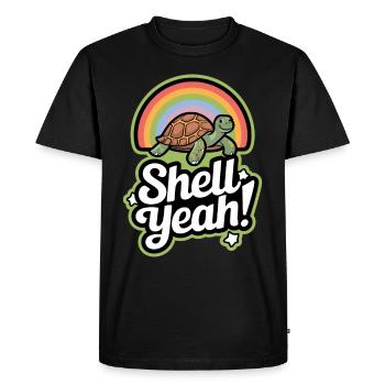 Turtle care for owners of - Men's Premium Organic T-Shirt - black - Front - Nico (187cm)