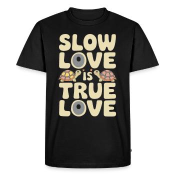 Turtle care for owners of - Men's Premium Organic T-Shirt - black - Front - Nico (187cm)