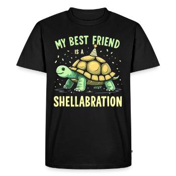 Turtle care for owners of - Men's Premium Organic T-Shirt - black - Front - Nico (187cm)