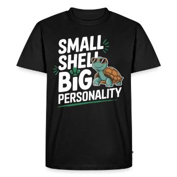 Turtle care for owners of - Men's Premium Organic T-Shirt - black - Front - Nico (187cm)