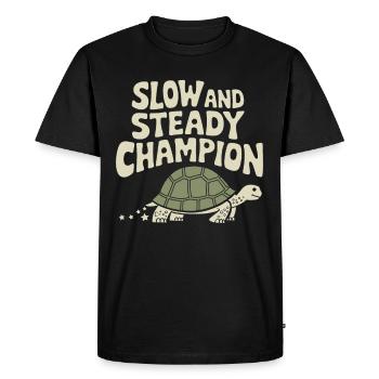 Turtle care for owners of - Men's Premium Organic T-Shirt - black - Front - Nico (187cm)