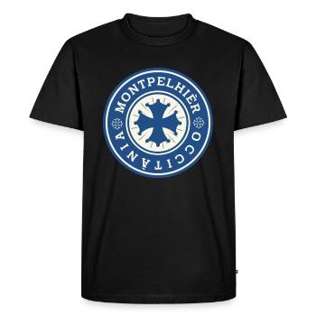 LOGO OCCITANIE MONTPELLIER - Men's Premium Organic T-Shirt - black - Front - Nico (187cm)