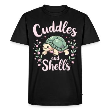 Turtle care for owners of - Men's Premium Organic T-Shirt - black - Front - Nico (187cm)