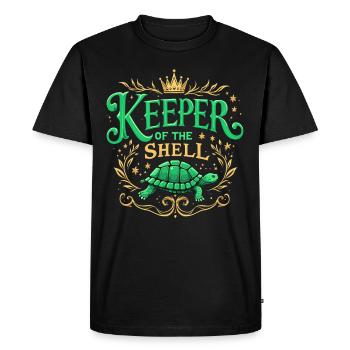 Turtle care for owners of - Men's Premium Organic T-Shirt - black - Front - Nico (187cm)