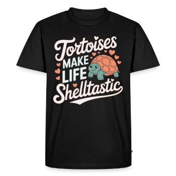 Turtle care for owners of - Men's Premium Organic T-Shirt - black - Front - Nico (187cm)