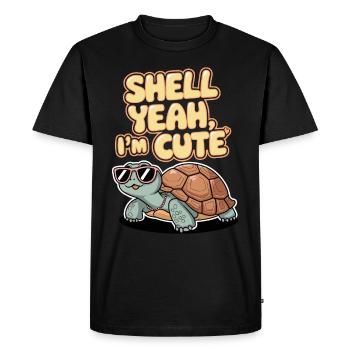 Turtle care for owners of - Men's Premium Organic T-Shirt - black - Front - Nico (187cm)