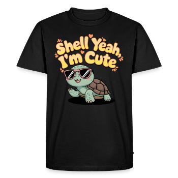 Turtle care for owners of - Men's Premium Organic T-Shirt - black - Front - Nico (187cm)