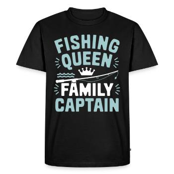 Maman pêcheuse, fière pêcheuse et pêcheuse en plein air - T-shirt Premium bio Homme - noir - Devant - Nico (187cm)
