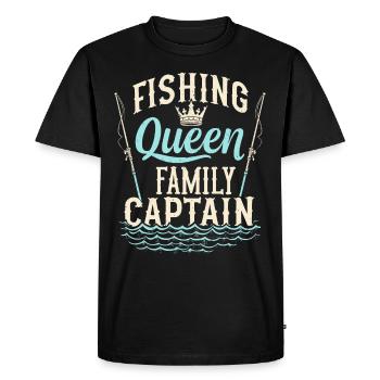 Maman pêcheuse, fière pêcheuse et pêcheuse en plein air - T-shirt Premium bio Homme - noir - Devant - Nico (187cm)