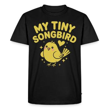 Animaux de compagnie, canari, propriétaire, amoureux des oiseaux et - T-shirt Premium bio Homme - noir - Devant - Nico (187cm)