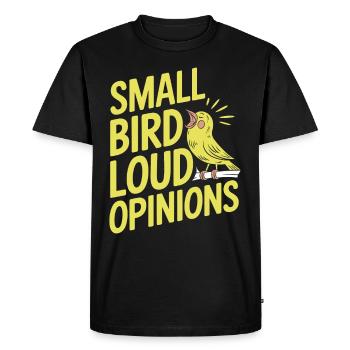 Animaux de compagnie, canari, propriétaire, amoureux des oiseaux et - T-shirt Premium bio Homme - noir - Devant - Nico (187cm)