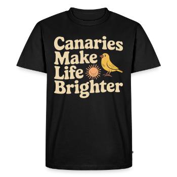 Animaux de compagnie, canari, propriétaire, amoureux des oiseaux et - T-shirt Premium bio Homme - noir - Devant - Nico (187cm)
