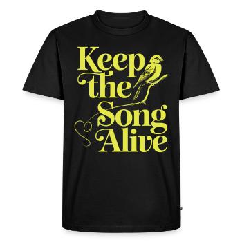 Animaux de compagnie, canari, propriétaire, amoureux des oiseaux et - T-shirt Premium bio Homme - noir - Devant - Nico (187cm)