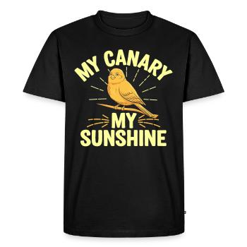 Animaux de compagnie, canari, propriétaire, amoureux des oiseaux et - T-shirt Premium bio Homme - noir - Devant - Nico (187cm)