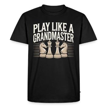Chess Revival Movement Chess Lover Strategic - Men's Premium Organic T-Shirt - black - Front - Nico (187cm)