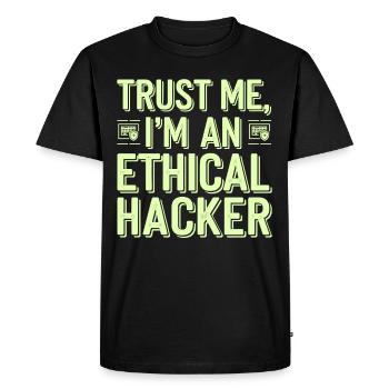 Ethical Hacking Cybersecurity Digital - Men's Premium Organic T-Shirt - black - Front - Nico (187cm)