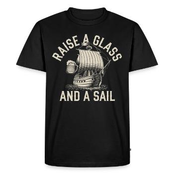 Sailors Sea Shanty Singing Ship Adventures - Men's Premium Organic T-Shirt - black - Front - Nico (187cm)