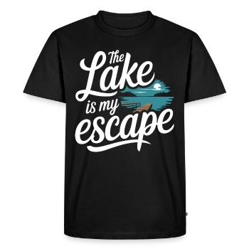 Wild Swimming Outdoor Adventure and Open - Men's Premium Organic T-Shirt - black - Front - Nico (187cm)