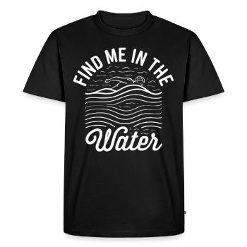 Wild Swimming Outdoor Adventure and Open - Men's Premium Organic T-Shirt - black - Front - Nico (187cm)